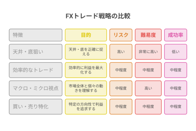 トレード戦略の比較