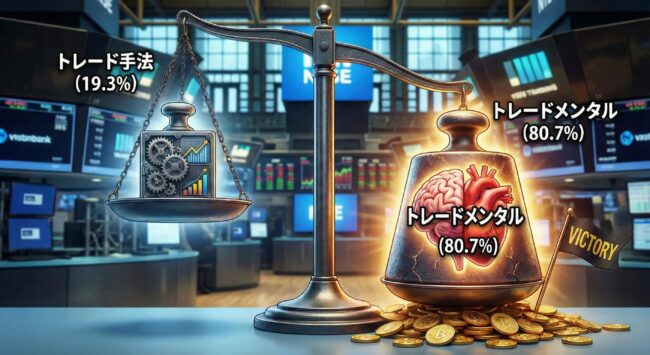 トレード手法とトレードメンタルでは、どちらが重要なのでしょうか？そのアンケートに290名の方々が回答してくださいました。さて、その結果は、トレードメンタルを選んだ人が80.3%で圧倒的な勝利を収めました。