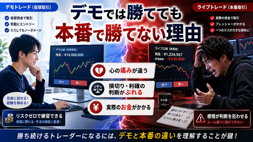 「過去検証」「デモ」「本番実践」で結果が違うのは当然な理由